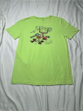 Under Armour Neon Lime Palm Tree Graphic Short Sleeve Tee